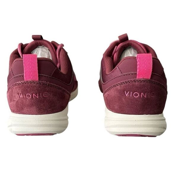 Vionic Agile Chance Dark Fuschia Red Sneakers Sleek Minimalist Women’s Size 8 - Picture 5 of 8